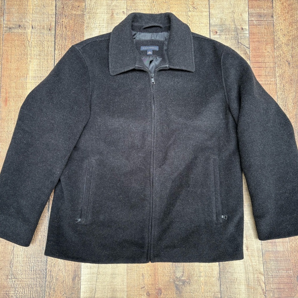 Men's Banana Republic Wool/Cashmere Black Jacket